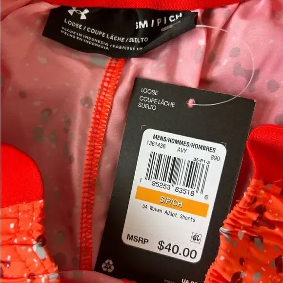 Under Armour Woven Adapt Shorts Orange (Radio Red) - Picture 6 of 9